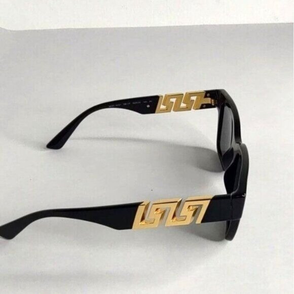 VERSACE Sunglasses Monogram Logo Lens VE4421 La Greca Logo Arms Black - Picture 9 of 14